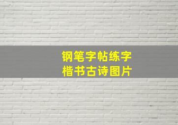 钢笔字帖练字 楷书古诗图片